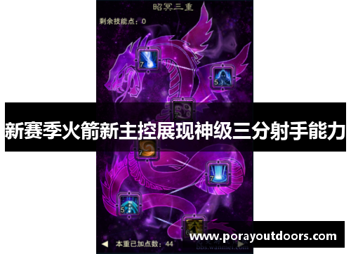 新赛季火箭新主控展现神级三分射手能力